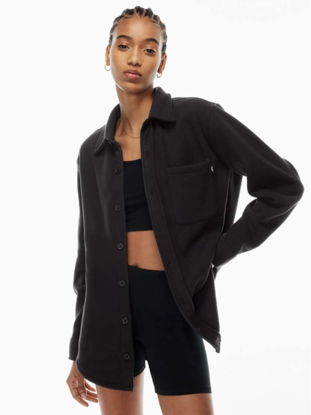 Aritzia TNA Microfleece Polar Shirt Jacket